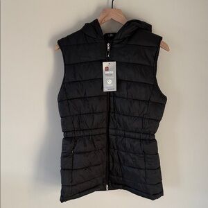 Swiss Tech Quilted hooded cinch waist vest
